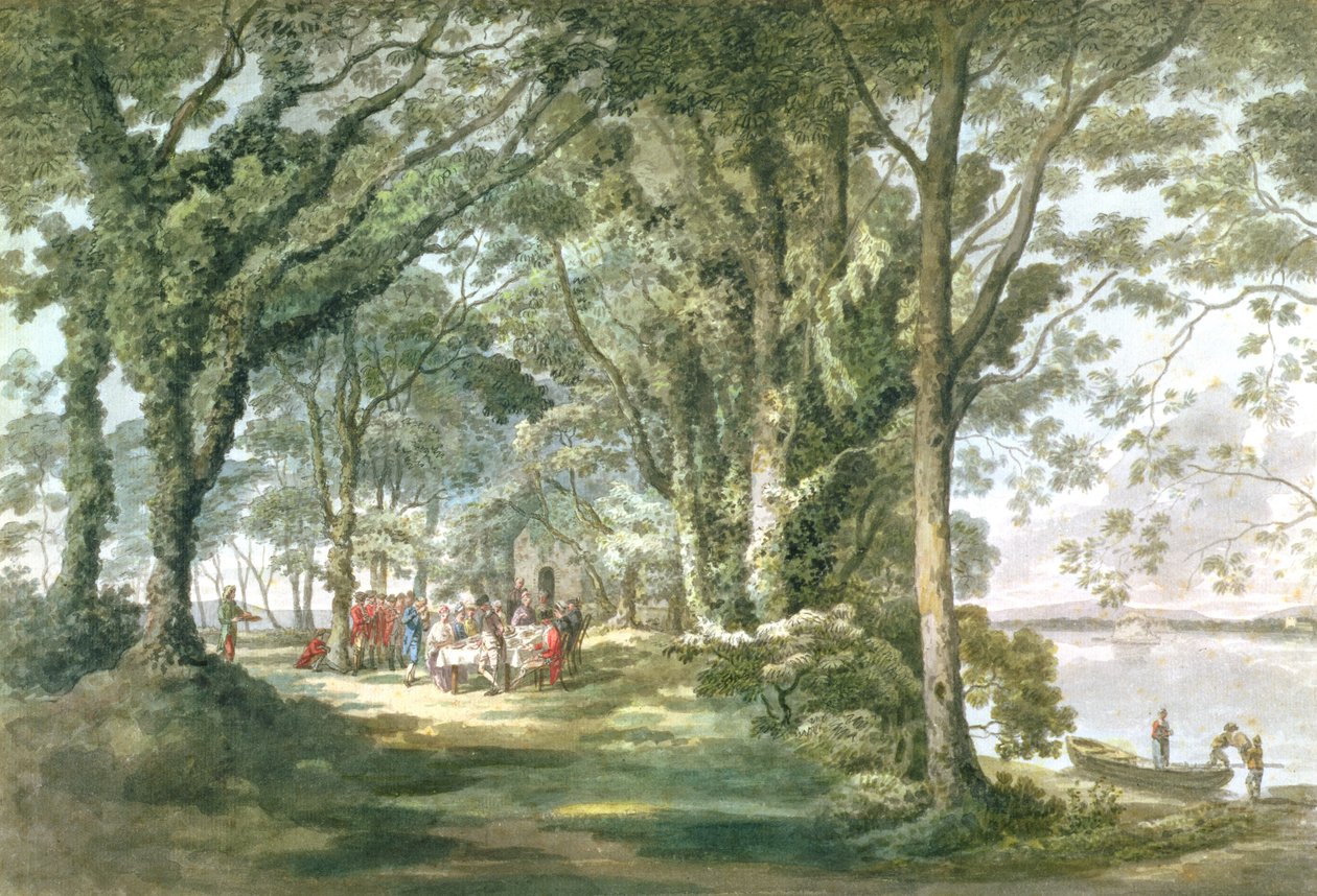 Açık Hava Yemeğinde Figürlü Manzara, 1760-1782 by William Pars