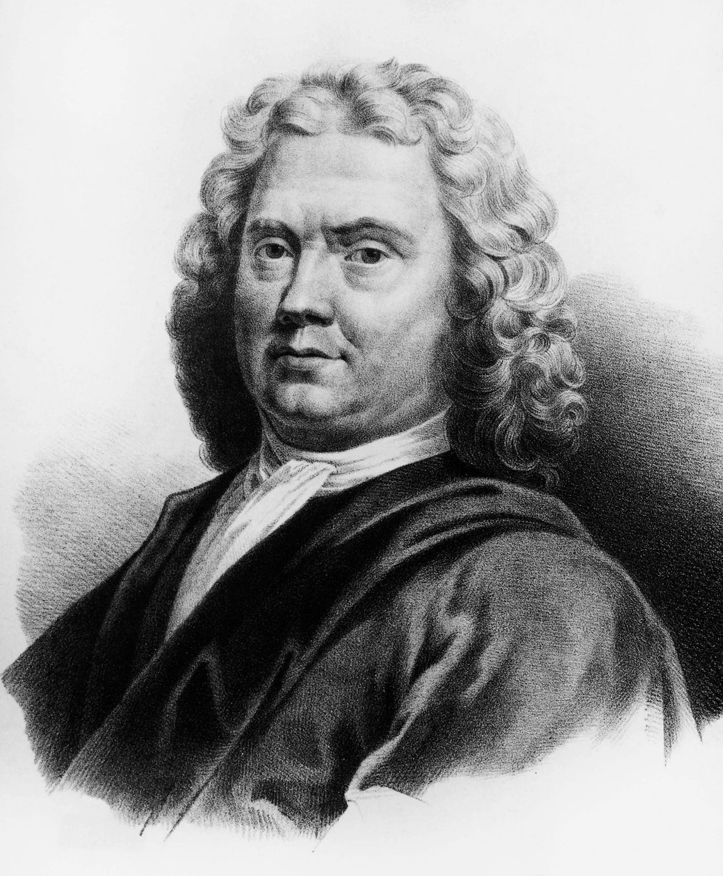 Herman Boerhaave (1668-1738), Hollandalı doktor, kimyager ve botanikçi portresi, gravür by Nicolas Toussaint Charlet