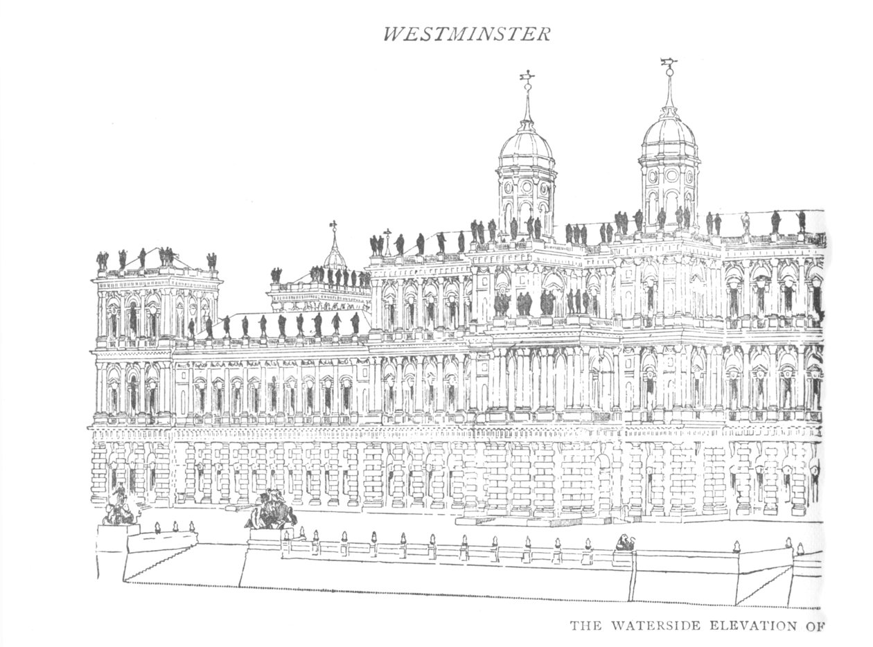 Inigo Jones Önerilen Sarayın Su Kenarı Yükselişi, c1897 by William Patten