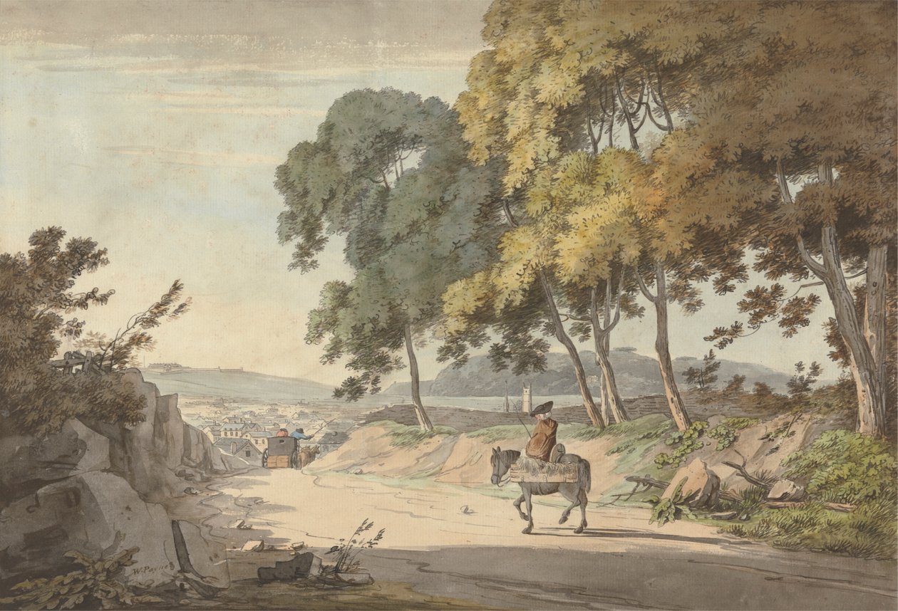 Seven Trees, Exeter Road'dan alınan Plymouth manzarası by William Payne