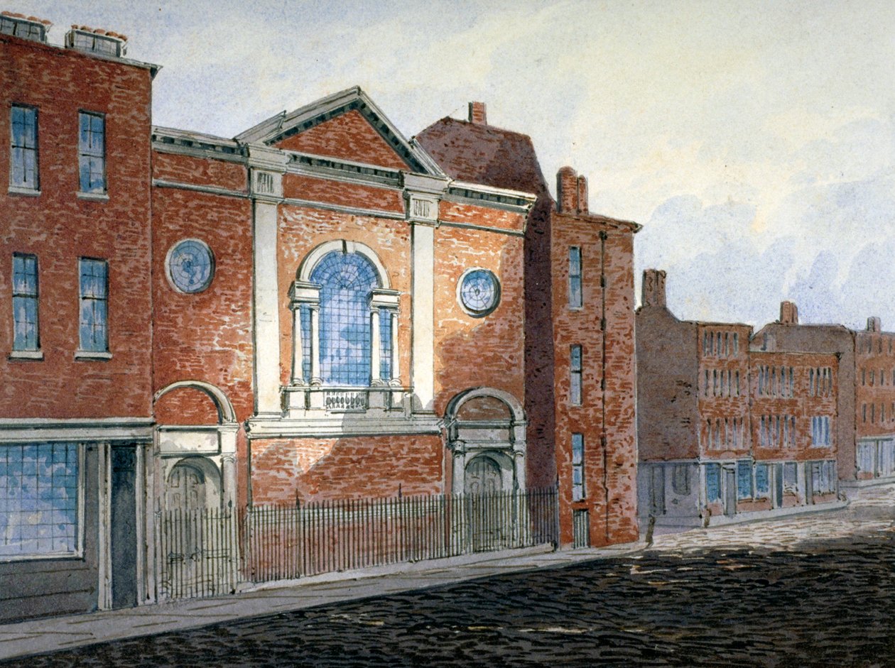 Aziz Alfege Kilisesi, Londra Duvarı, Londra, c1814 by William Pearson