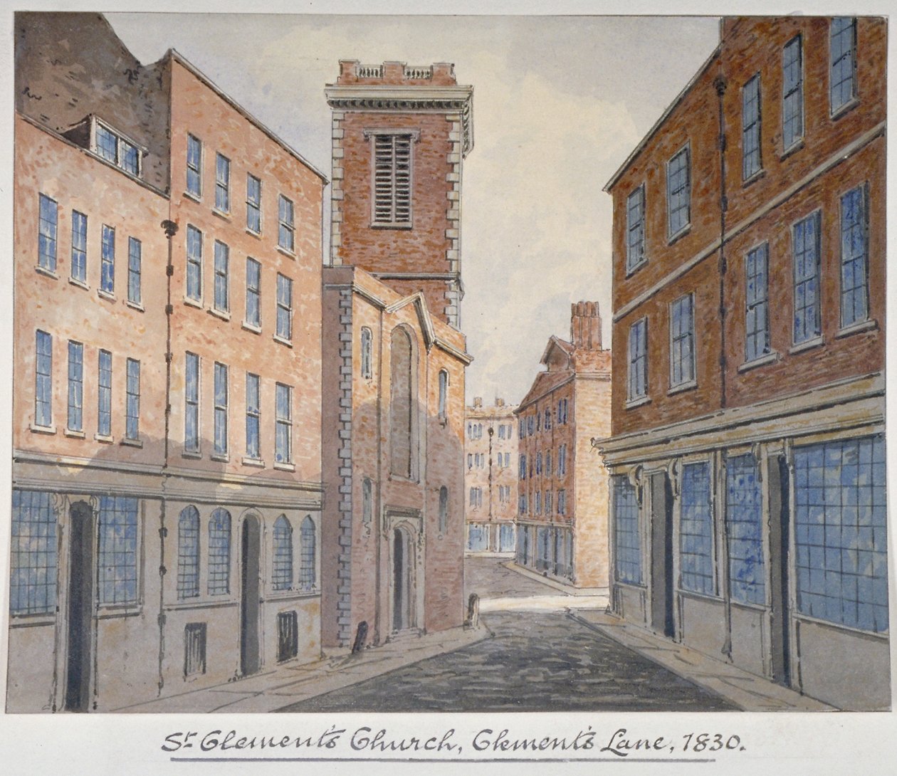 St Clement Kilisesi, Eastcheap, Londra Şehri, 1830 by William Pearson