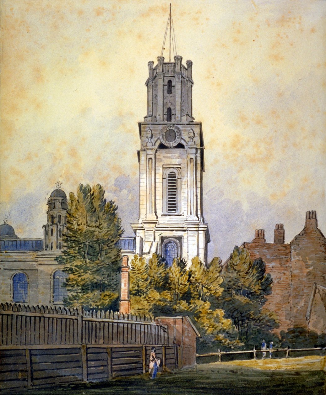 Doğudaki St George Kilisesi, Stepney, Londra, c1815 by William Pearson