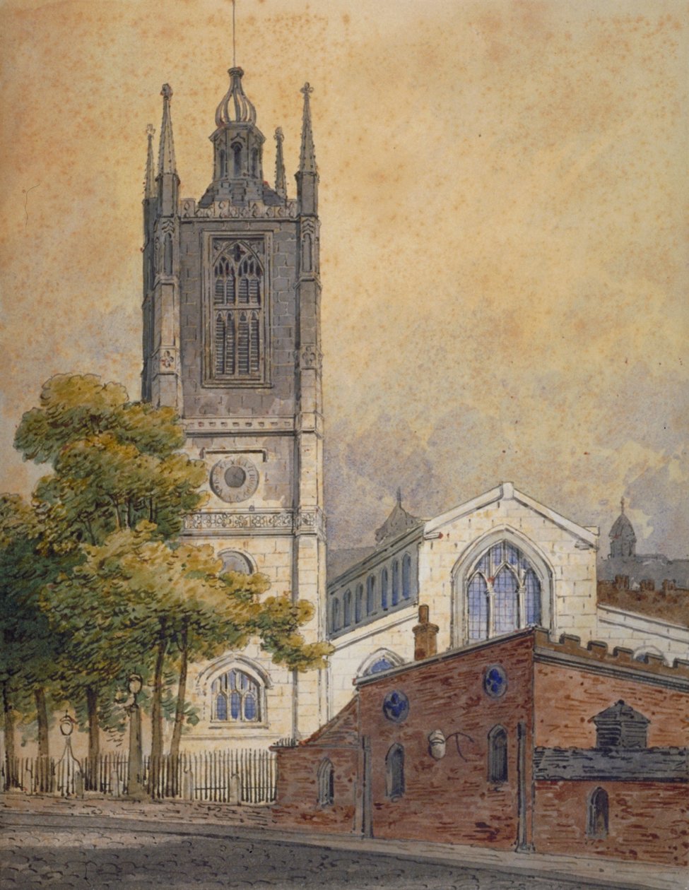 Aziz Margaret Kilisesi, Westminster, Londra, c1810 by William Pearson