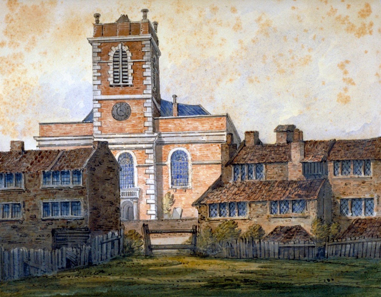 Aziz Matta Kilisesi, Bethnal Green, Londra, c1815 by William Pearson