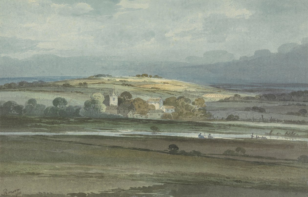 Maidstone yakınlarındaki Boxley Hill'den by William Pearson