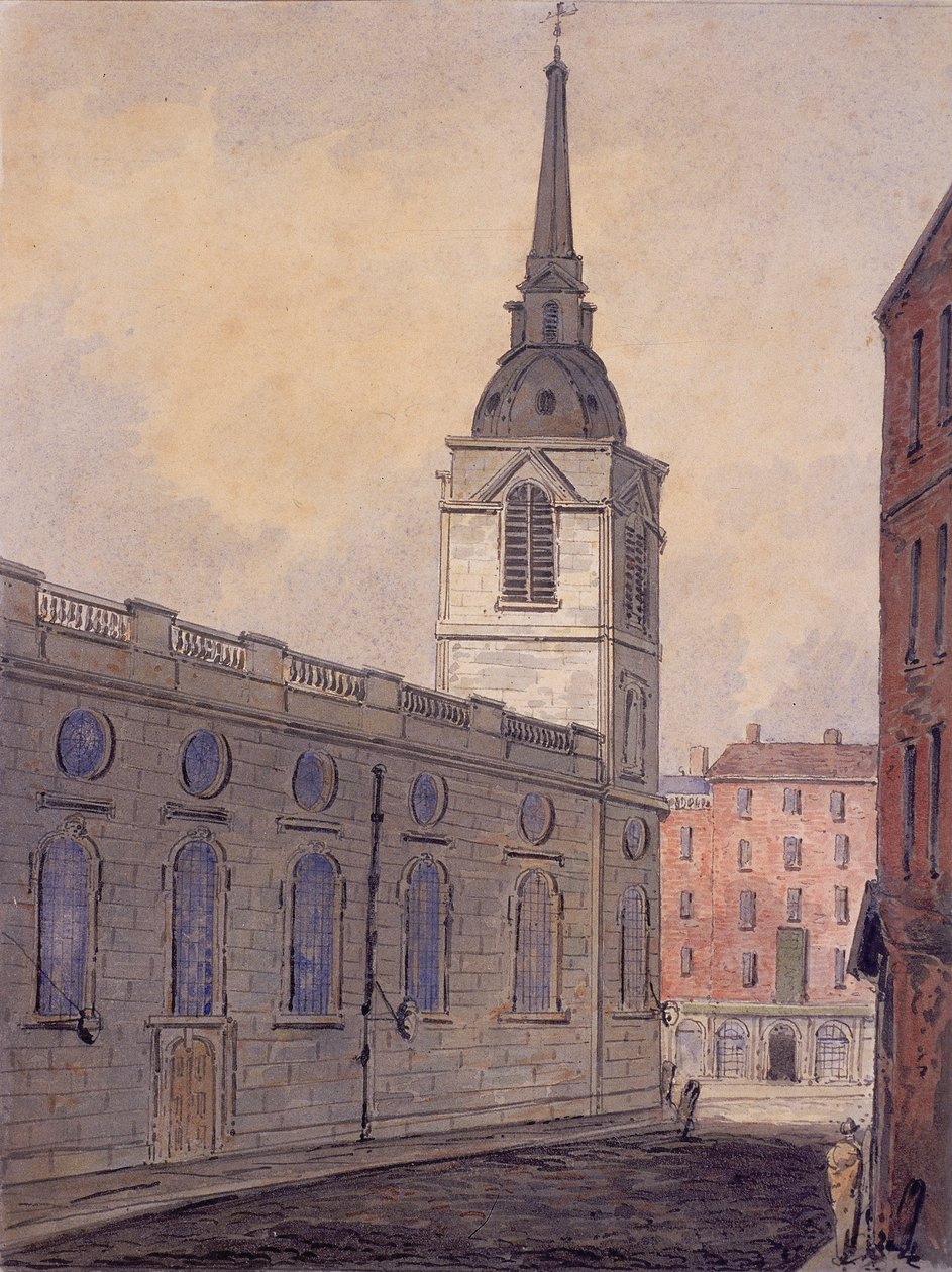 St Benet Gracechurch, Londra, c1810 by William Pearson