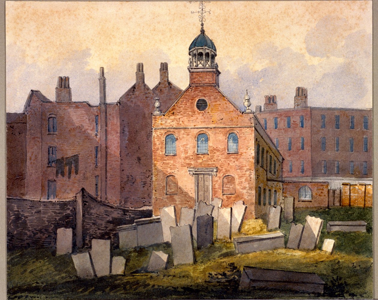 St Marylebone Eski Kilisesi, Londra, c1815 by William Pearson