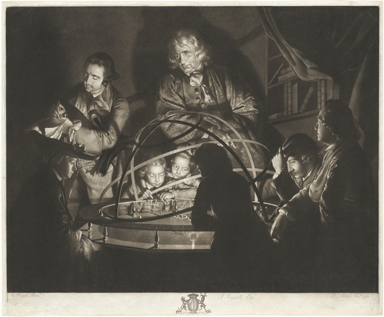 Orrery Üzerine Ders Veren Bir Filozof by William Pether after Joseph Wright