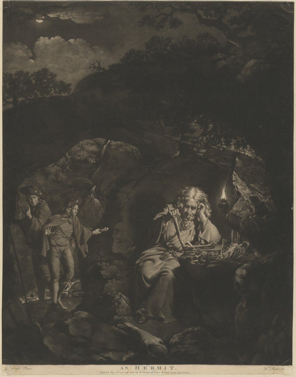 bir münzevi by William Pether after Joseph Wright