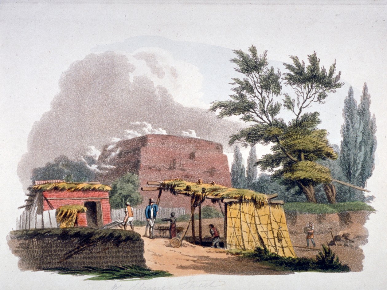 Sloane Street yakınlarındaki tuğla fırın, Chelsea, Londra, 1812 by William Pickett