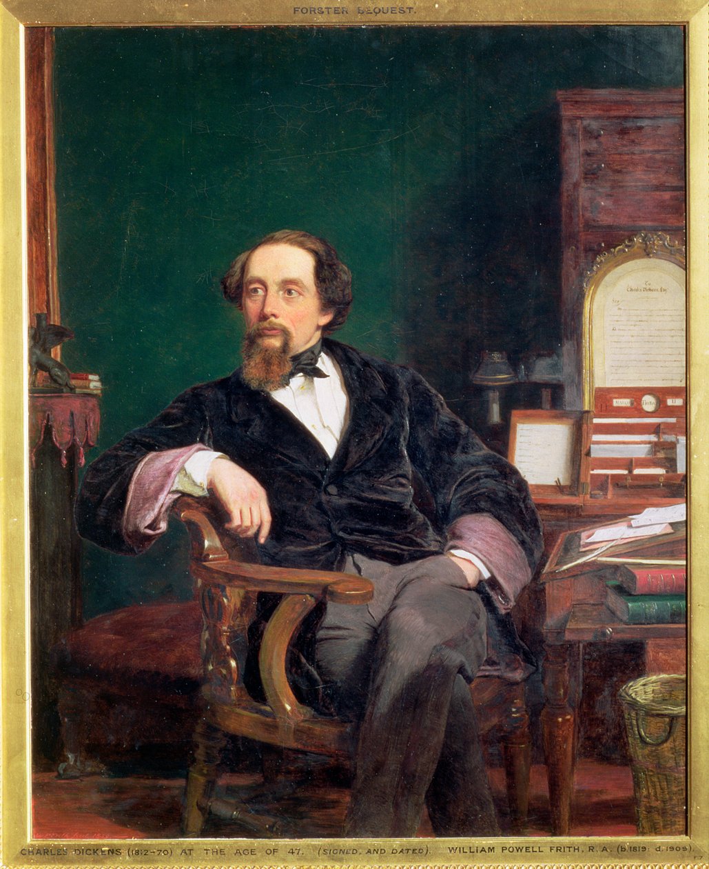 Charles Dickens, İngiliz romancı, 19. yüzyıl by William Powell Frith