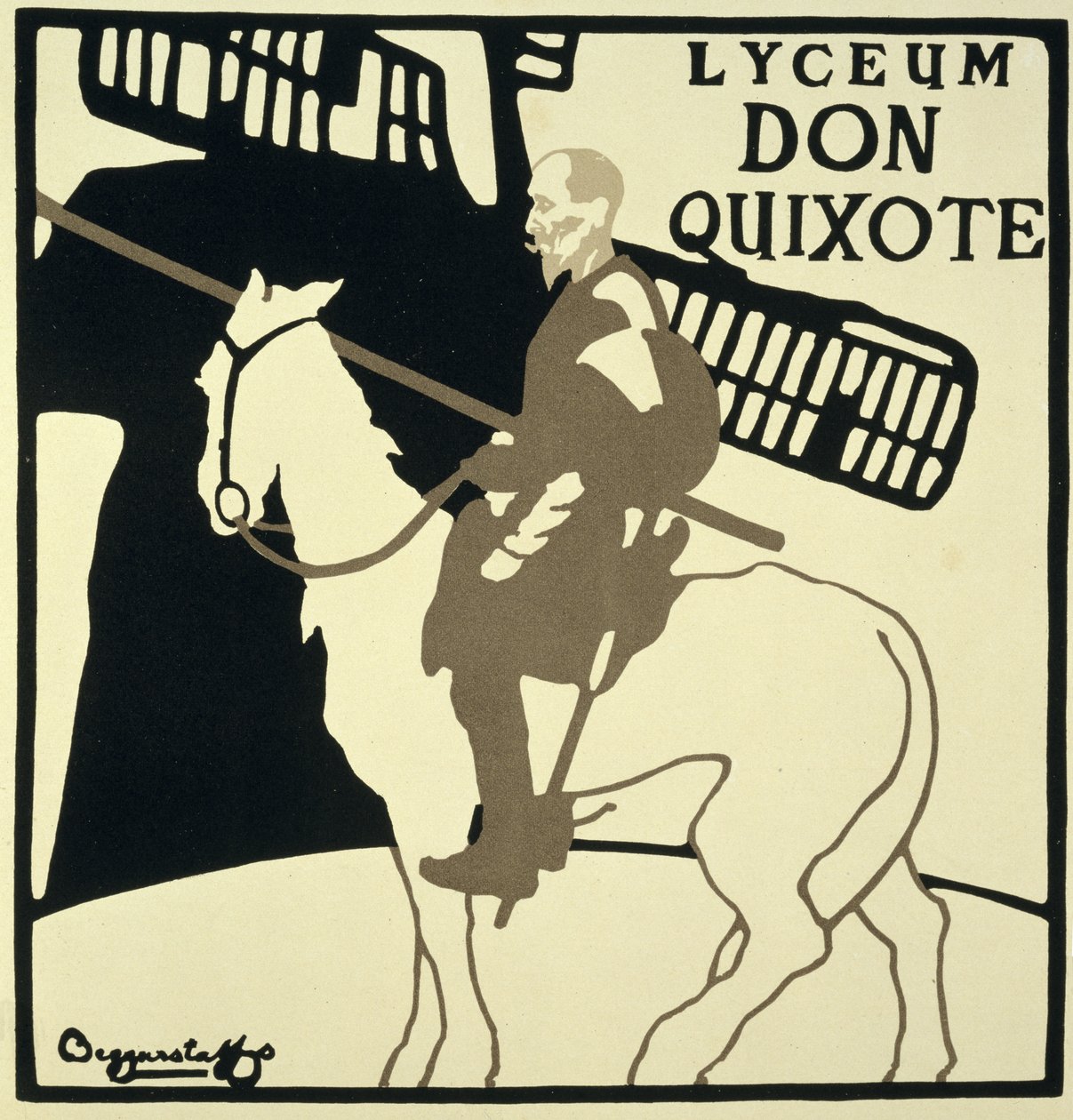 "Don Kişot", Lyceum Tiyatrosu reklam afişinin çoğaltılması by William and Pryde James Nicholson