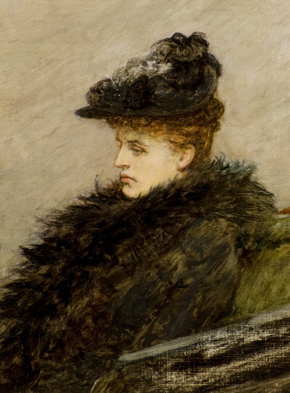 The Feather Boa, 1892 dolayları (tuval üzerine yağlı boya) by William Quiller Orchardson