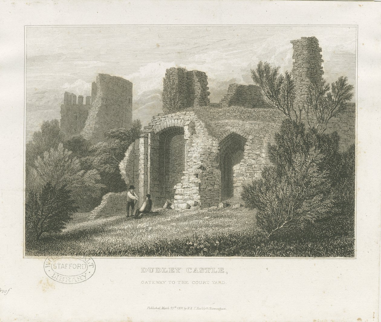 Dudley Kalesi - Kale: gravür, nd [c1831] (baskı) by William Radclyffe