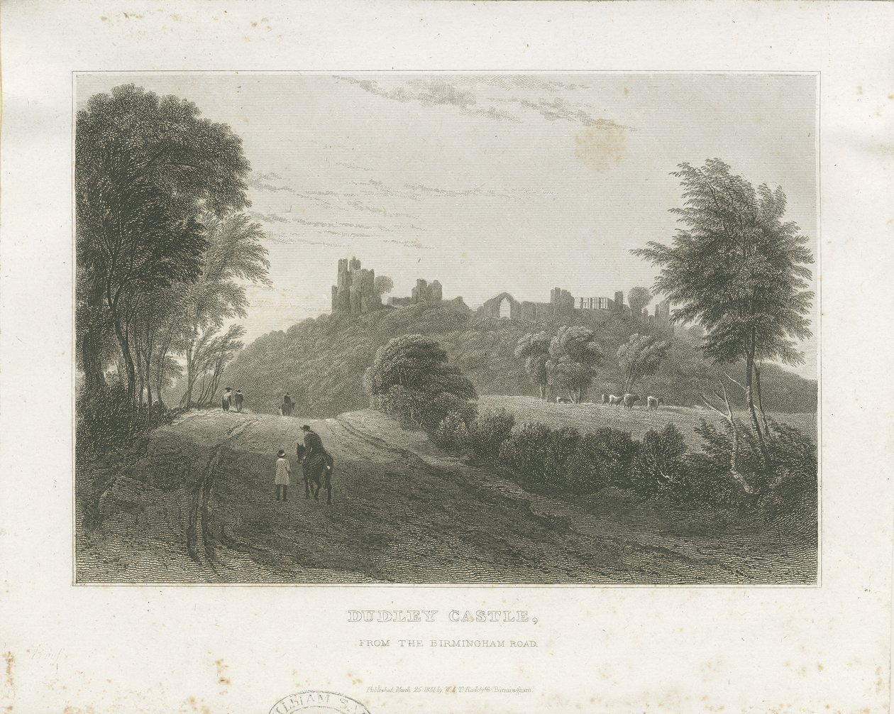 Dudley Kalesi: çelik gravür, nd [c1831] (baskı) by William Radclyffe