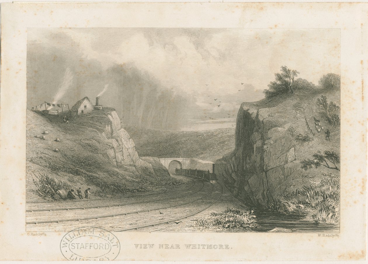 Whitmore - Demiryolu Köprüsü: çelik gravür, nd [c 1839] (baskı) by William Radclyffe