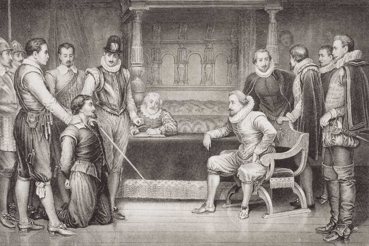 Guy Fawkes (1570-1606), I. James (1566-1625) ve konseyi tarafından Kral