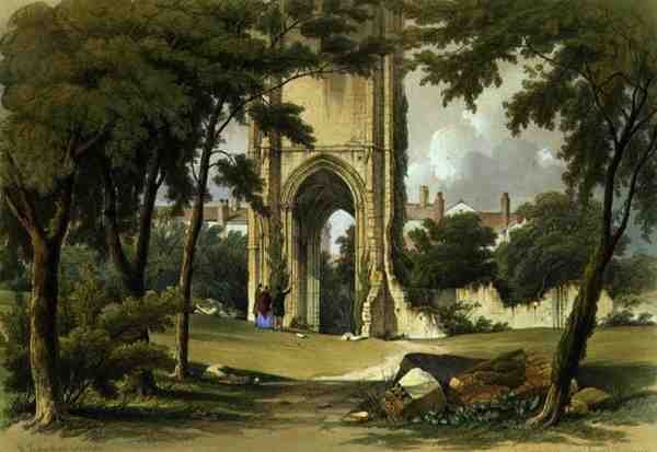 Grey Friars, Richmond, George Hawkins (1819-52) tarafından oyulmuş 