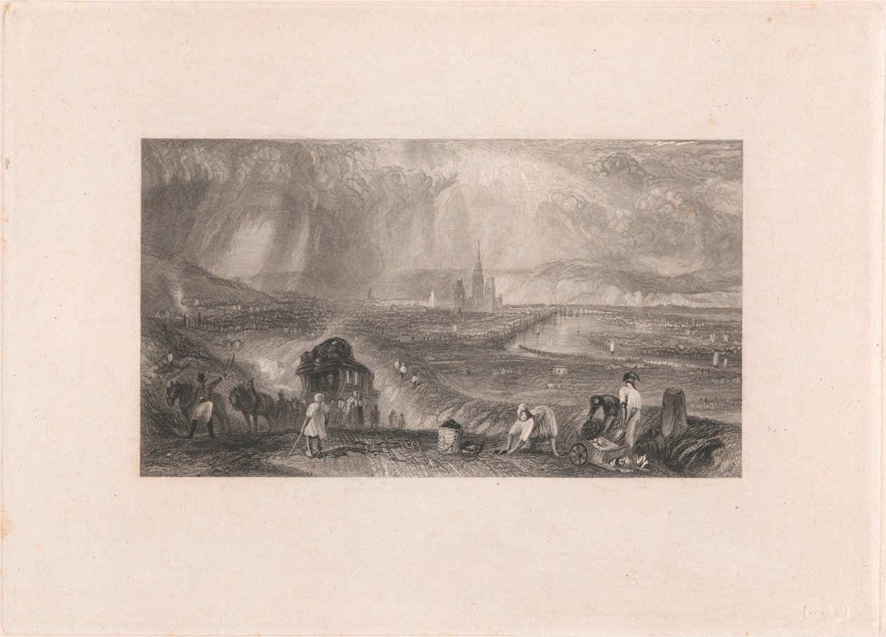 Rouen Uzaktan Görünüm by William Richardson