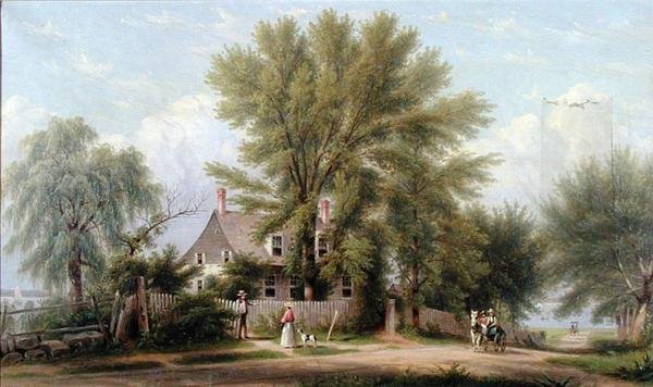 Lent-Rapalye Evi, Bowery Bay, Queens, New York by William Rickarby Miller