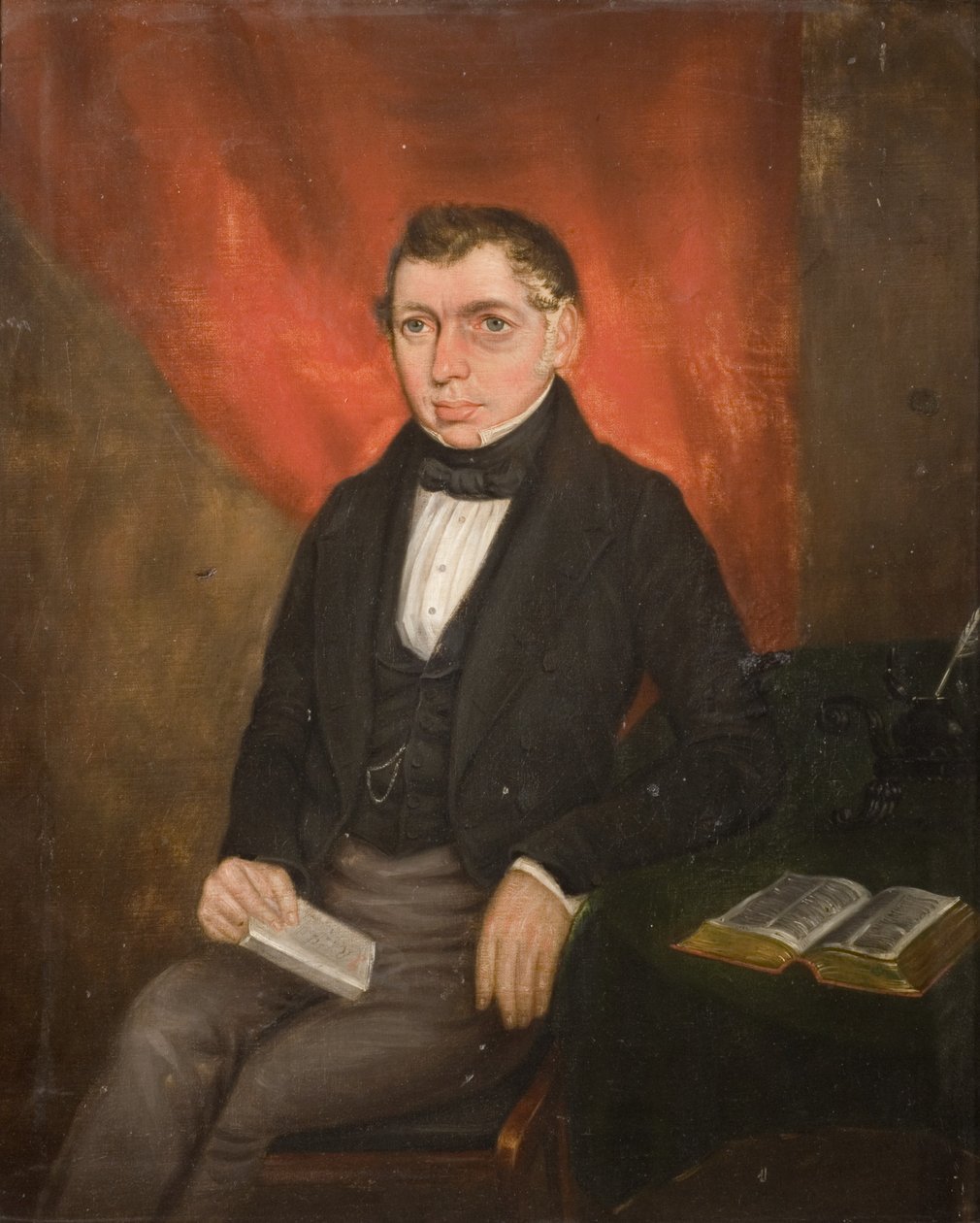 Oturan Bir Adamın Portresi by William Robert Hill