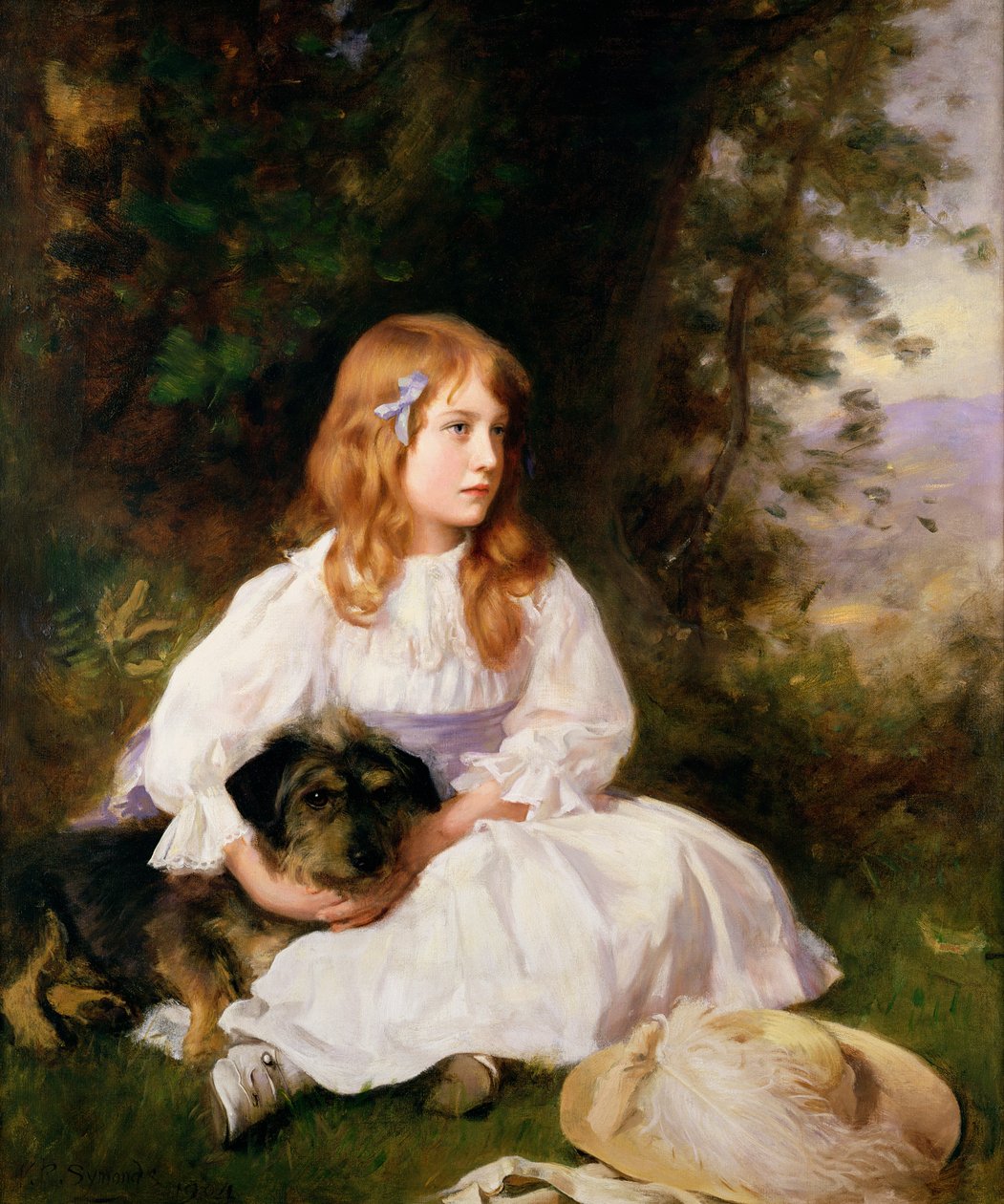 Heather, bir kızın portresi by William Robert Symonds