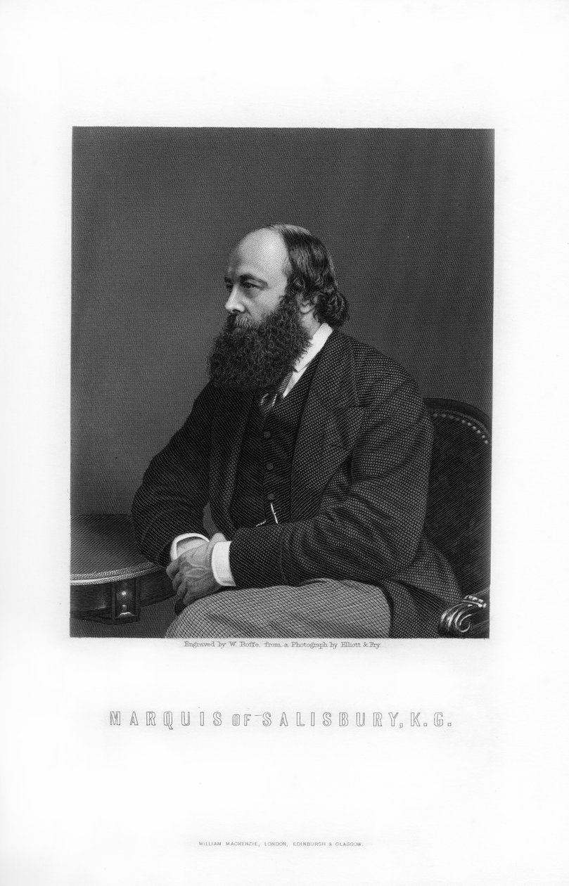 Robert Gascoyne-Cecil, 3. Salisbury Markisi, İngiliz devlet adamı ve Başbakan, 1893. by William Roffe
