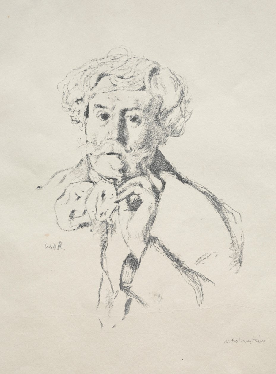 Edmond de Goncourt, 1897. by William Rothenstein
