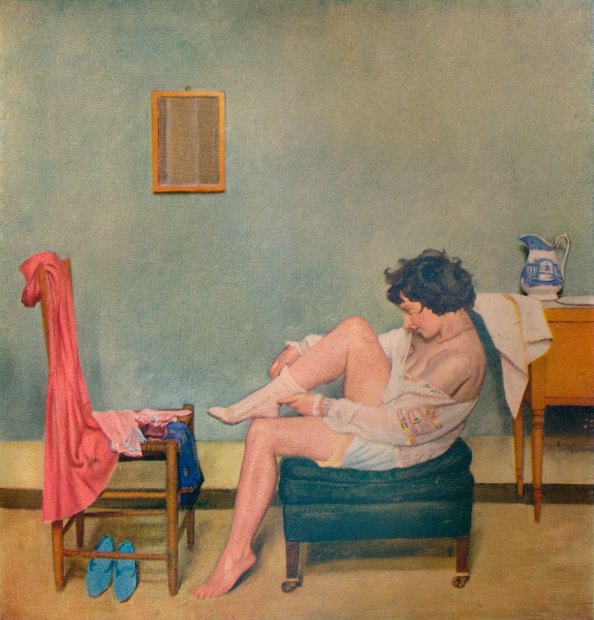 Kız Giydirme, c20. yüzyıl 1933 by William Rothenstein