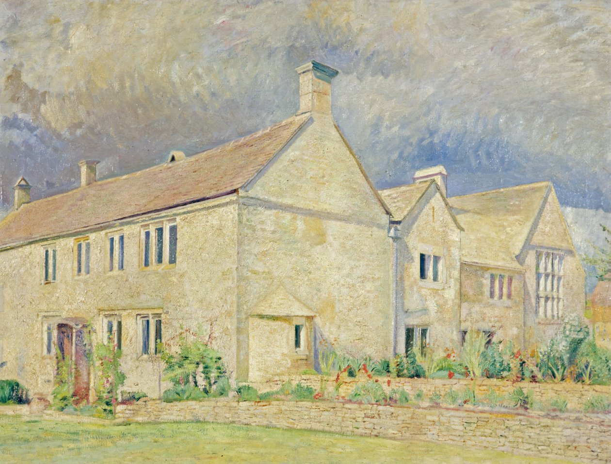 Iles Çiftliği, Far Oakridge, Gloucestershire (tuval üzerine yağlı boya) by William Rothenstein