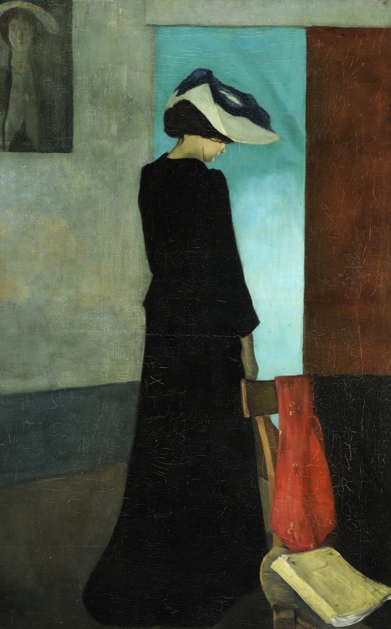 İç Mekan (Şapkalı Bayan) by William Rothenstein