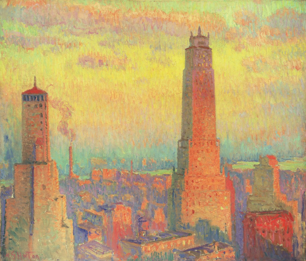 Ritz Tower, New York (tuval üzerine yağlı boya) by William Samuel Horton