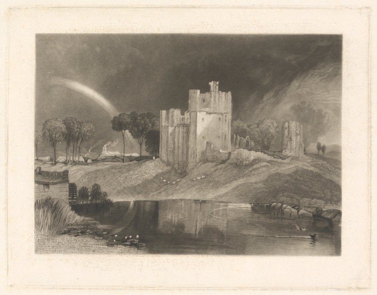 Brougham Kalesi, Eamont ve Lowther Nehirlerinin Kavşağı yakınında by William Say