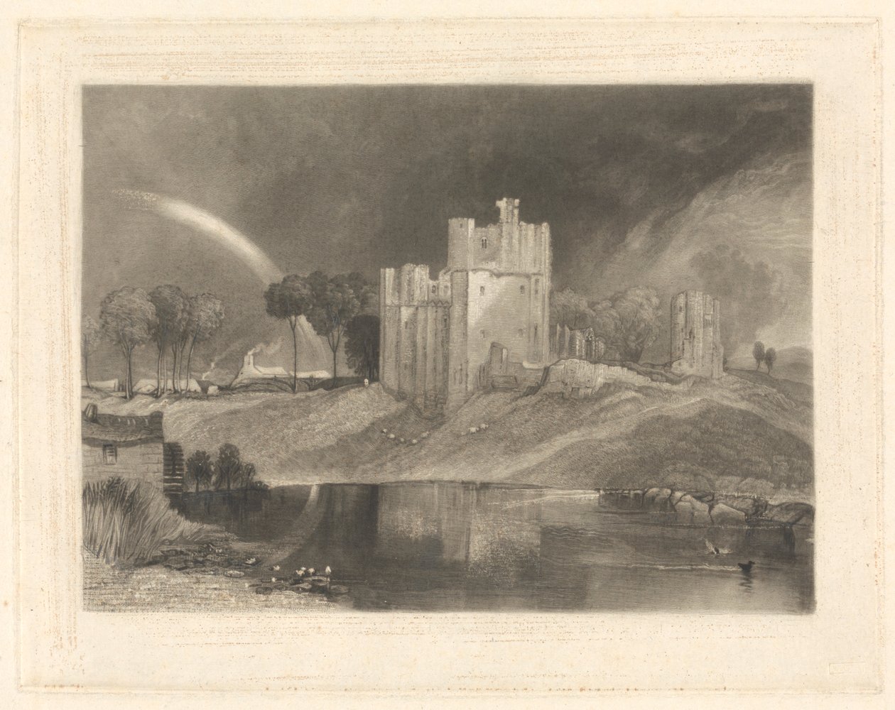 Brougham Kalesi, Eamont ve Lowther Nehirlerinin Kavşağı yakınında by William Say
