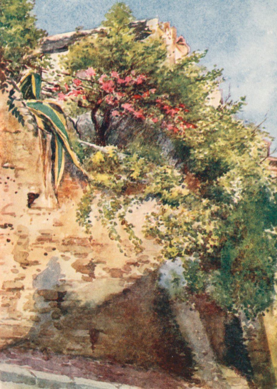 Bir Sokak Köşesi, Cagnes (renkli taş baskı) by William Scott
