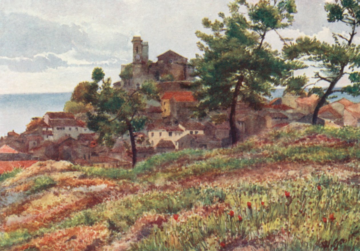 Eski Şehir, Cannes (renkli taş baskı) by William Scott