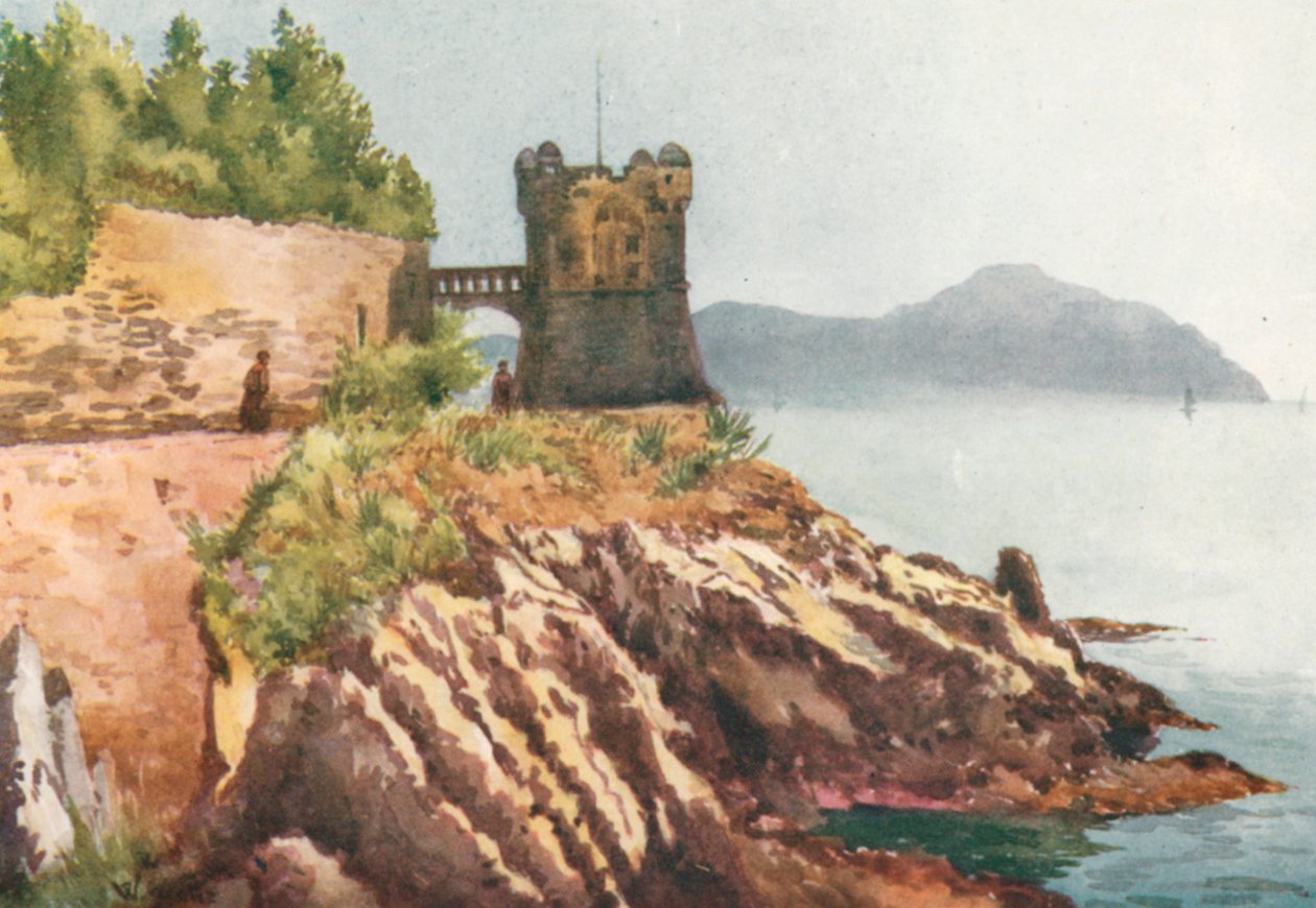 The Promenade, Nervi (renkli taş baskı) by William Scott