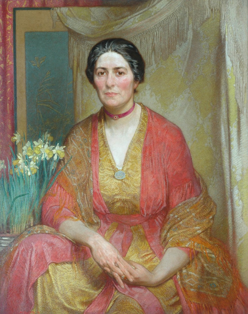 Sanatçının karısının portresi by William Shackleton