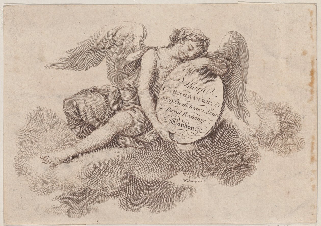 William Sharp için Ticaret Kartı, Engraver, 18. yüzyıl. by William Sharp