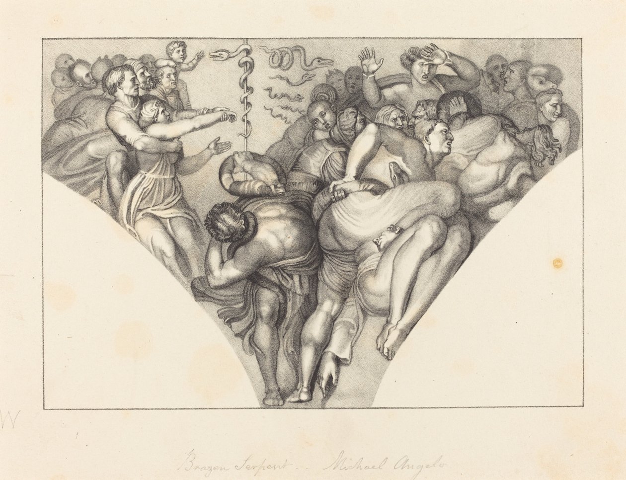 Yüzsüz Yılan, Michael Angelo'dan by William Sharp after John Flaxman