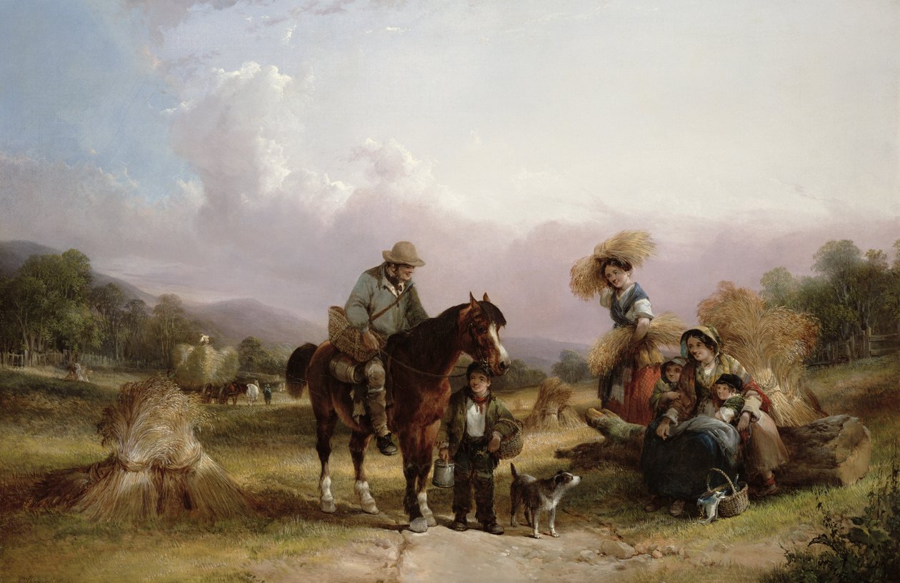 Biçerdöverler İki Yolcuyu Selamlıyor by William Shayer