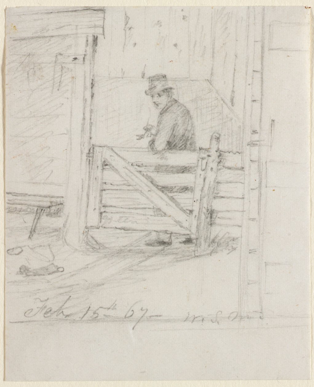 Çitte Dinlenmek, 1867. by William Sidney Mount