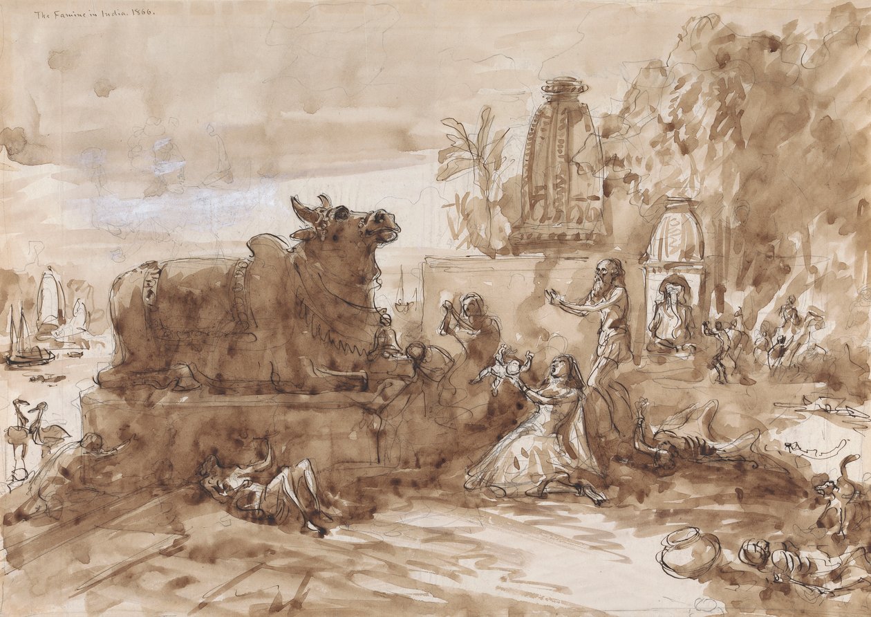Hindistan'da kıtlık by William Simpson