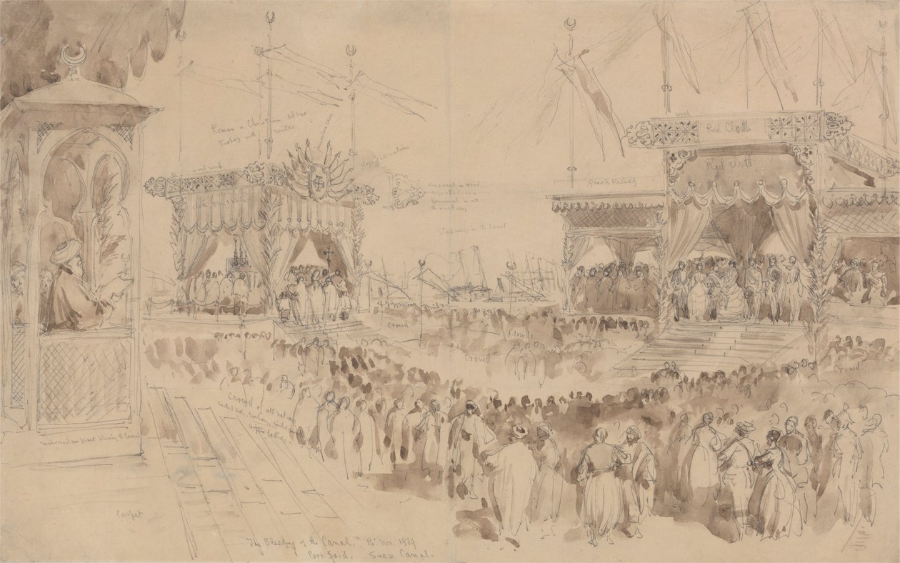 Süveyş Kanalı'nın Kutsaması, 16 Kasım 1869 by William Simpson