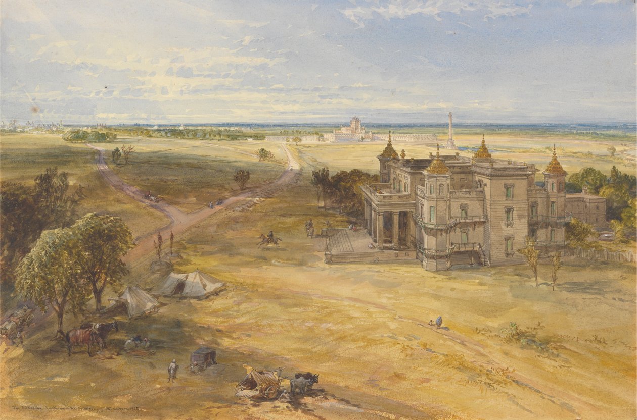 Dilkoosha, Uzaktaki Lucknow by William Simpson