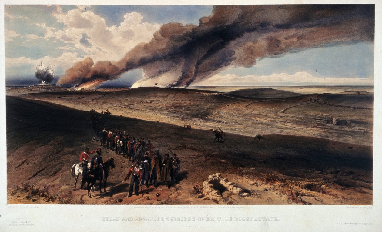 Redan ve İngiliz siperleri by William Crimea Simpson