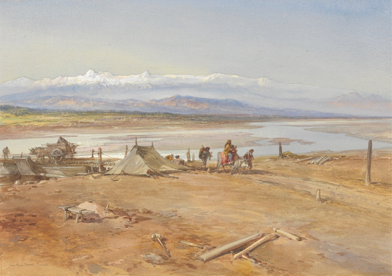 Chenab Nehri, Pencap by William Simpson