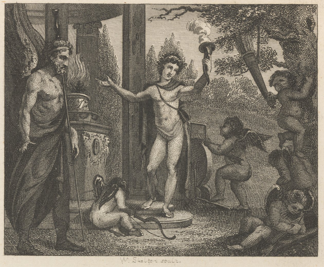 Cupid, Hymen ve Plutus by William Skelton