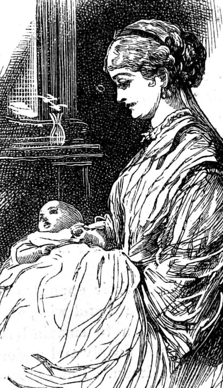 Bebek çocuğunu emziren genç bir anne by William Small